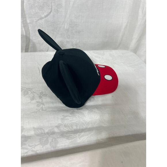 Mickey Mouse Hat with Ears Black Red Disney Snapback Classic Adjustable Unisex - Picture 3 of 8